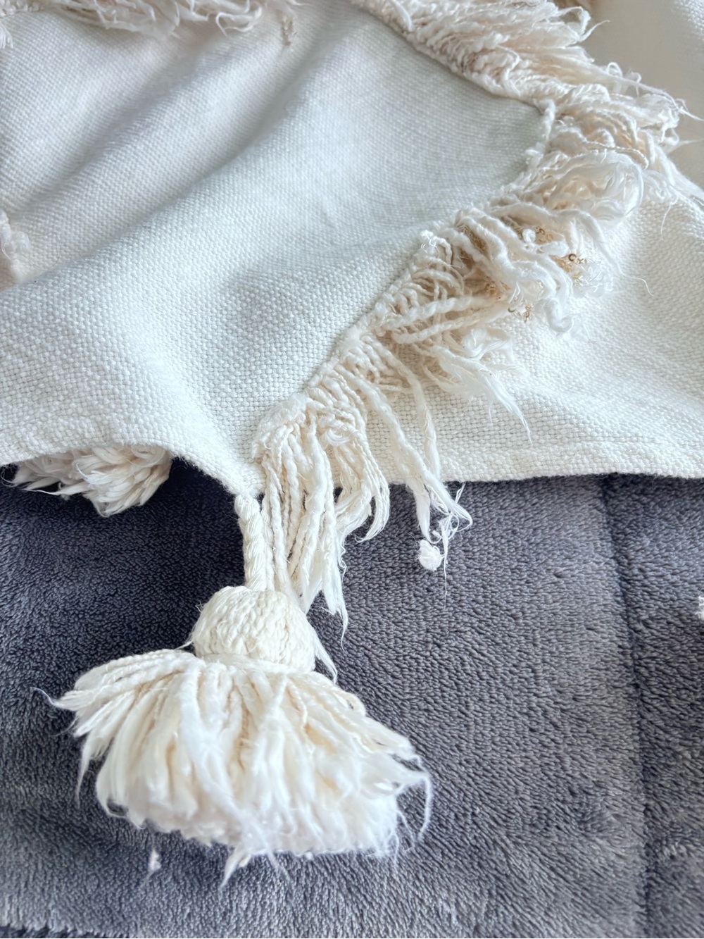 Anthropologie Tasseled Throw Blanket - Picture 6 of 6